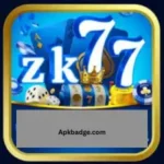 ZK77 Game app screenshot showing easy play and real money withdraw in Pakistan.