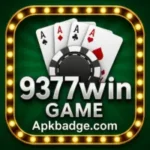 9377win Game Download Page showing Android phone with APK download button.